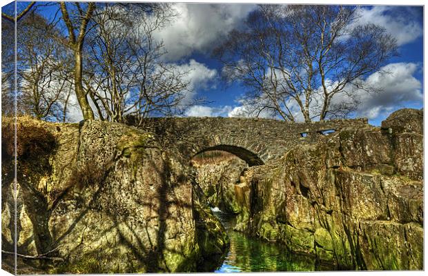 Birks Bridge,River Duddon Canvas Print by Jamie Green