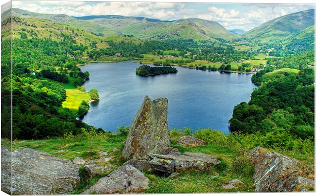 Grasmere In Summer Canvas Print by Jamie Green