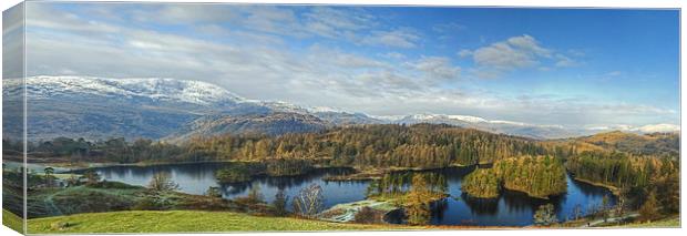 Tarn Hows Panorama Canvas Print by Jamie Green