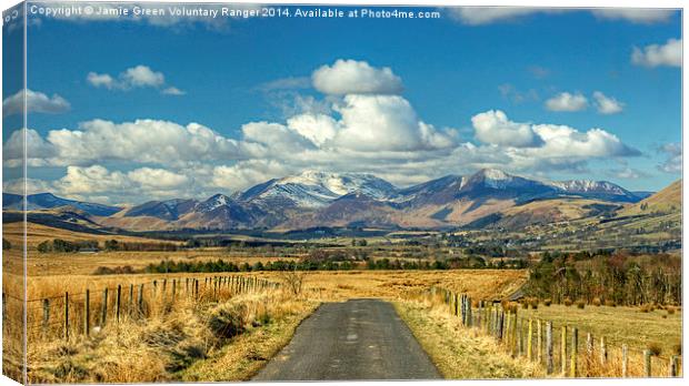 Northern Fells ,The Lake District Canvas Print by Jamie Green
