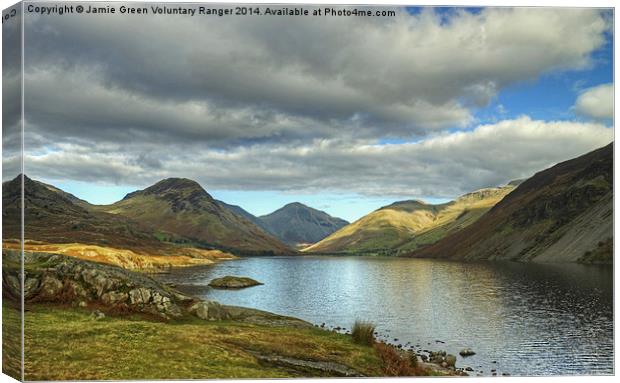 Wastwater In October Canvas Print by Jamie Green