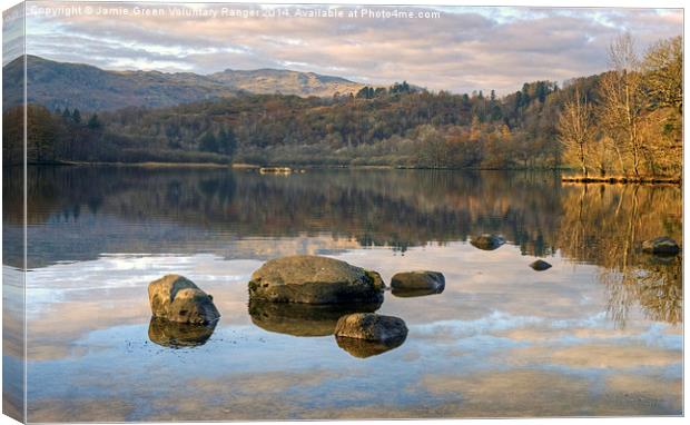  Rydal Water Canvas Print by Jamie Green