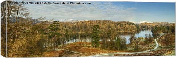  Tarn Hows in February Canvas Print by Jamie Green