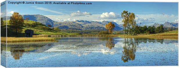  A Lakeland Tarn Canvas Print by Jamie Green