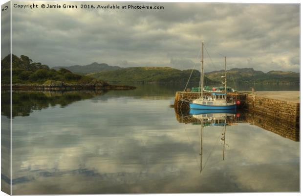 A Highland Harbour Canvas Print by Jamie Green