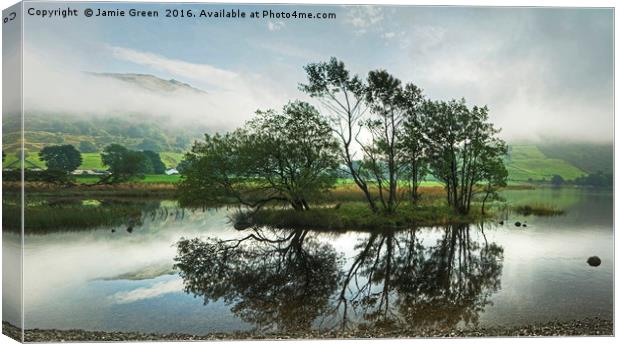 Between Lake and Stream Canvas Print by Jamie Green