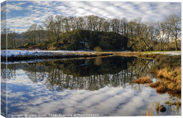 Brathay Reflections Canvas Print by Jamie Green