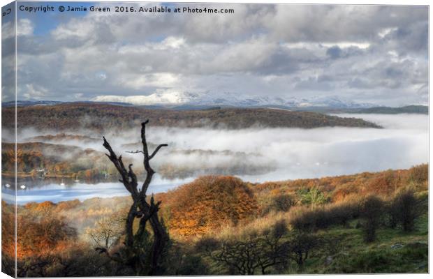 Windermere and Coniston Canvas Print by Jamie Green
