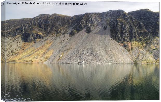 Wastwater Screes Canvas Print by Jamie Green