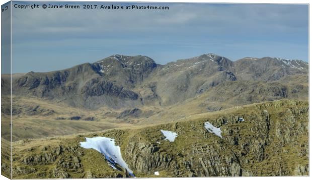 The Scafell Range Canvas Print by Jamie Green