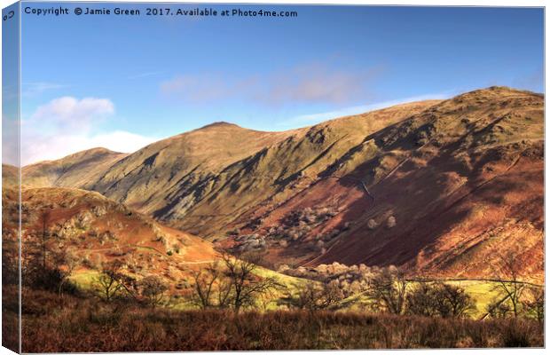 Kentmere West Ridge Canvas Print by Jamie Green