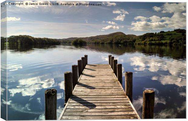 Parkamoor Jetty Canvas Print by Jamie Green