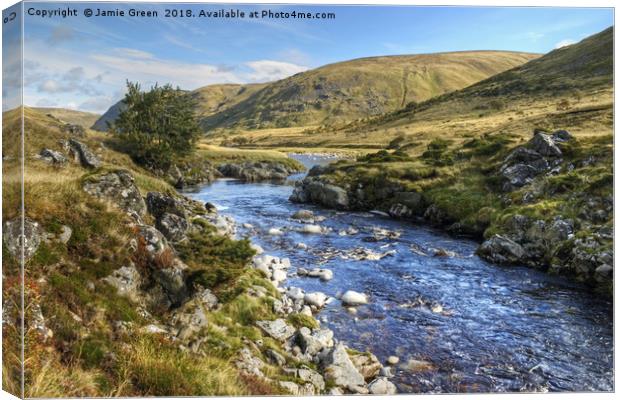River Findhorn in Strathdearn Canvas Print by Jamie Green
