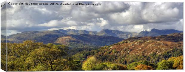 A Lakeland Skyline Canvas Print by Jamie Green