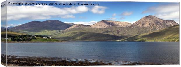 Loch Ainort and the Red Cuillins Canvas Print by Jamie Green
