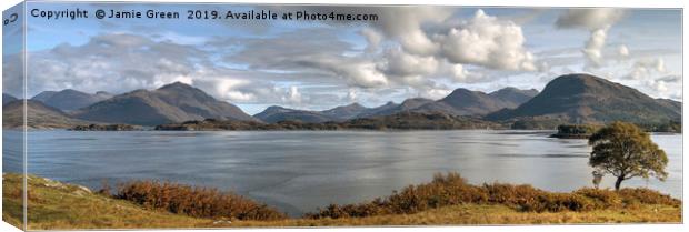 Loch Shieldaig and The Torridon Mountains Canvas Print by Jamie Green
