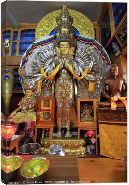 Statue of Avalokitesvara   Canvas Print by Aidan Moran
