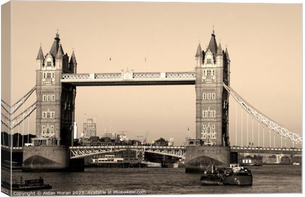 The Iconic Tower Bridge, London, England  Canvas Print by Aidan Moran