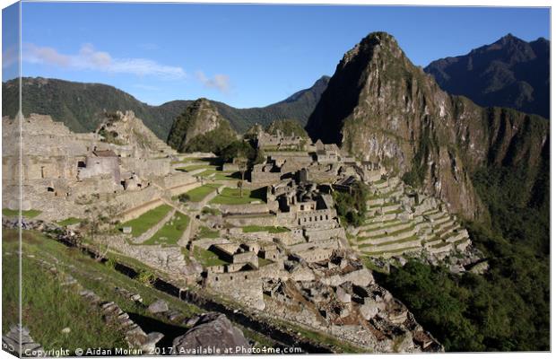 Machu Picchu Citadel, Peru  Canvas Print by Aidan Moran