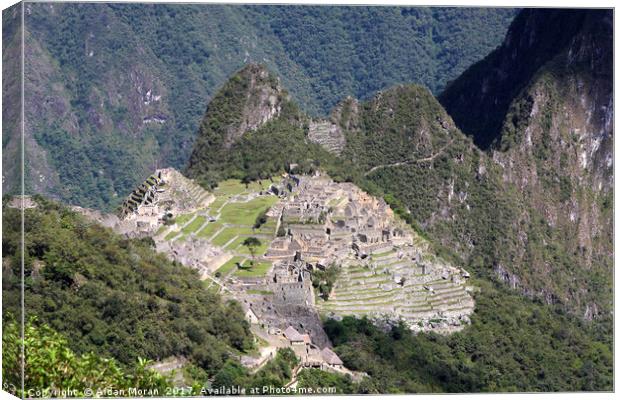 Inca Trail To Machu Picchu  Canvas Print by Aidan Moran