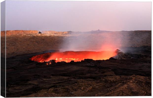 Erta Ale Volcano  Canvas Print by Aidan Moran