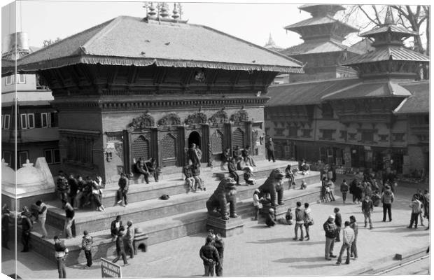 Shiva Parvati Temple, Durbar Square, Kathmandu  Canvas Print by Aidan Moran