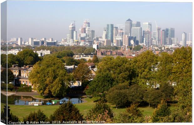 City of London from Greenwich Hill  Canvas Print by Aidan Moran