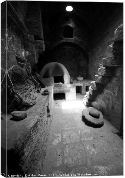 Kitchen at Santa Catalina Monastery   Canvas Print by Aidan Moran