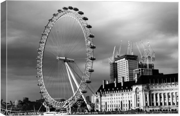 The London Eye   Canvas Print by Aidan Moran