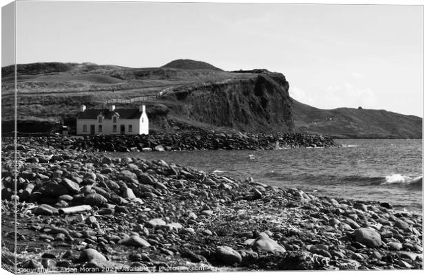 Cottage By The Sea Canvas Print by Aidan Moran