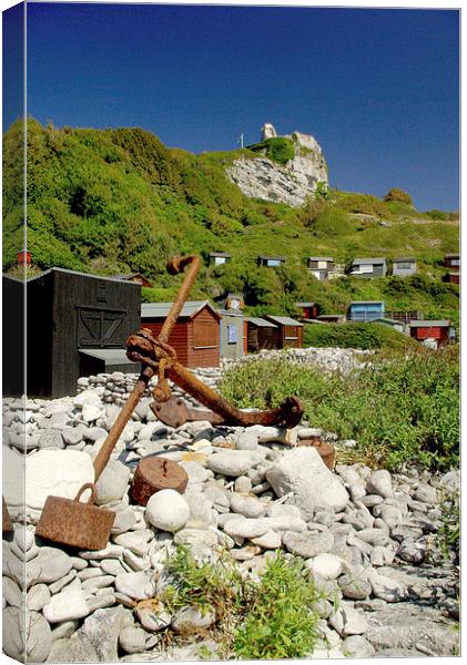 Church Ope Cove and Rufus Castle, Portland, Dorset Canvas Print by Colin Tracy