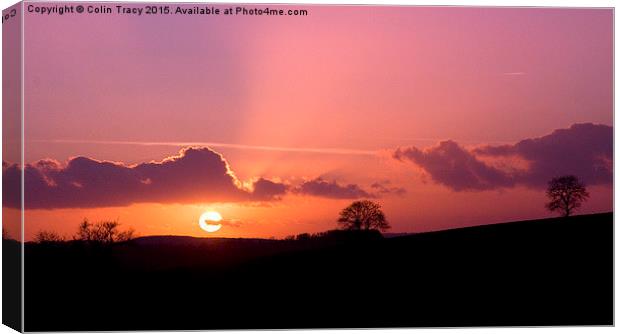  Wiltshire Sunset Canvas Print by Colin Tracy