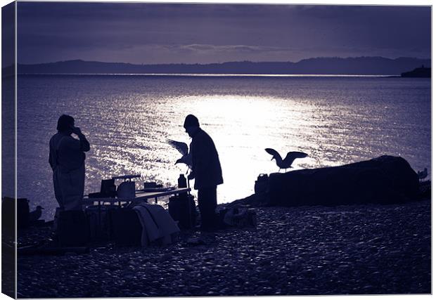 The Fish Seller Canvas Print by David Merrifield