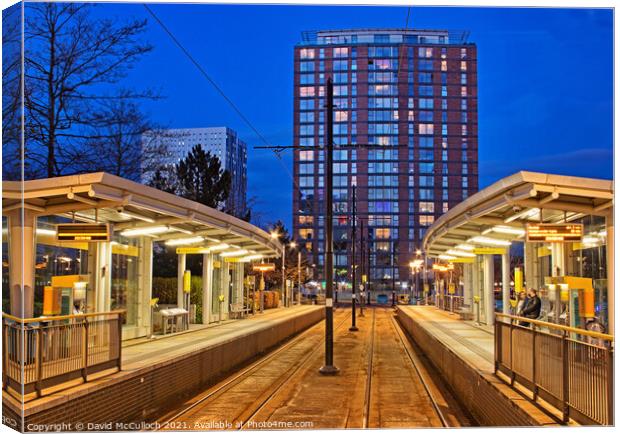 Salford Quays Station Canvas Print by David McCulloch