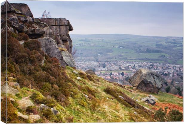 The edge of Ilkley Moor Canvas Print by David McCulloch