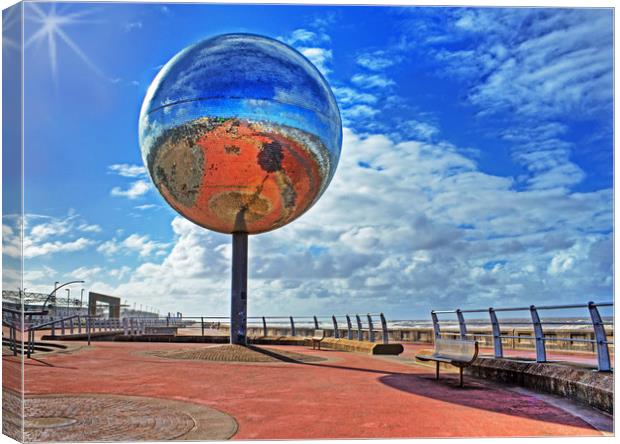 Reflections of Blackpool Canvas Print by David McCulloch