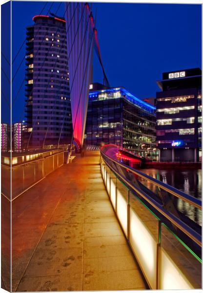 Walkway to Media City Canvas Print by David McCulloch