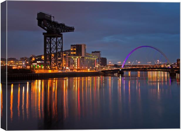 Clydeside at dusk Canvas Print by David McCulloch