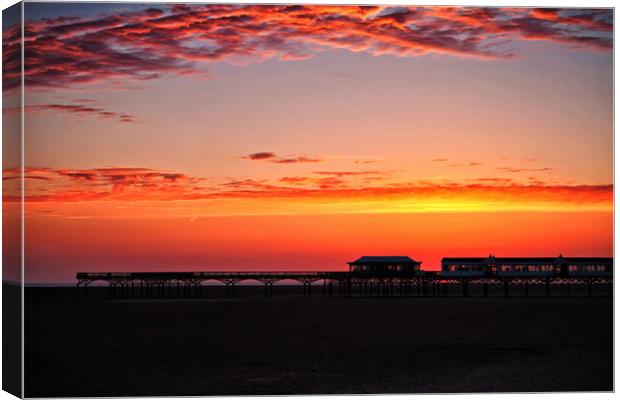 St Annes Sunset Canvas Print by David McCulloch