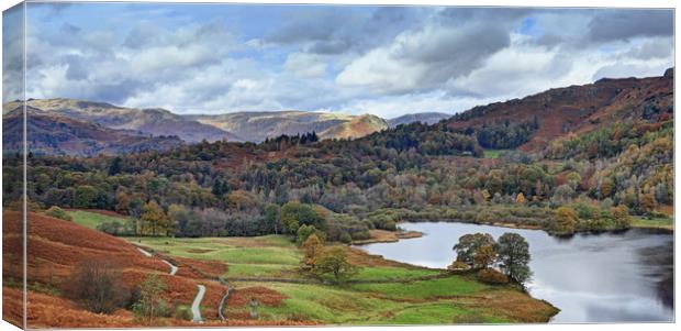 Rydal Panorama Canvas Print by David McCulloch