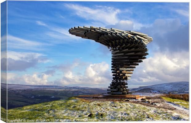 Winter Sun on the Singing Ringing Tree Canvas Print by David McCulloch