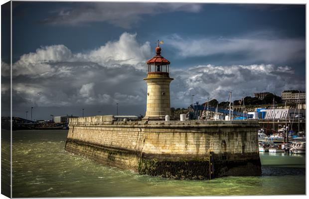 Ramsgate harbour Lighthouse Canvas Print by Ian Hufton