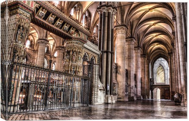 Canterbury cathedral - Interior. Canvas Print by Ian Hufton