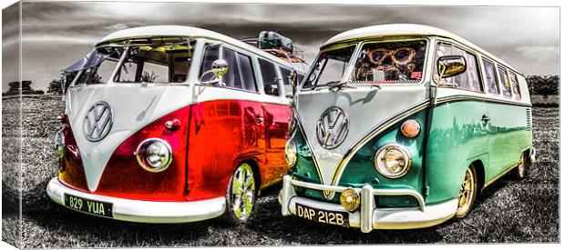 VW camper van duo Canvas Print by Ian Hufton