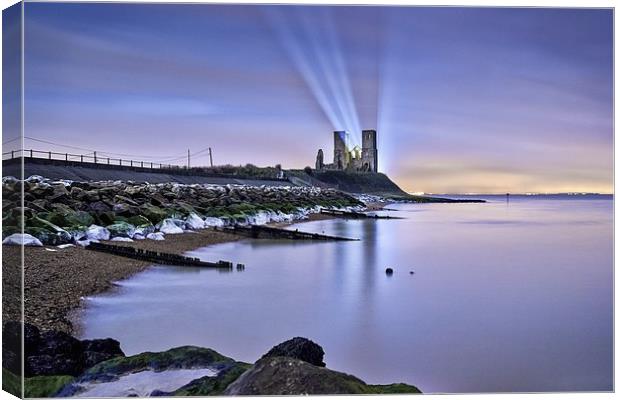 Reculver Towers at Night. Canvas Print by Ian Hufton