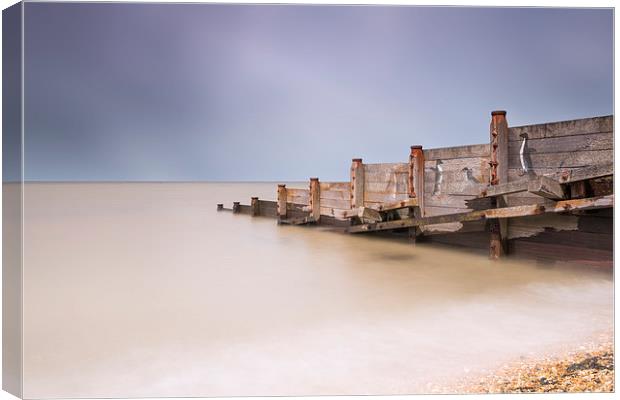  Whitstable Beach - Penguins Canvas Print by Ian Hufton