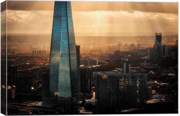 View of the Shard Canvas Print by Ian Hufton