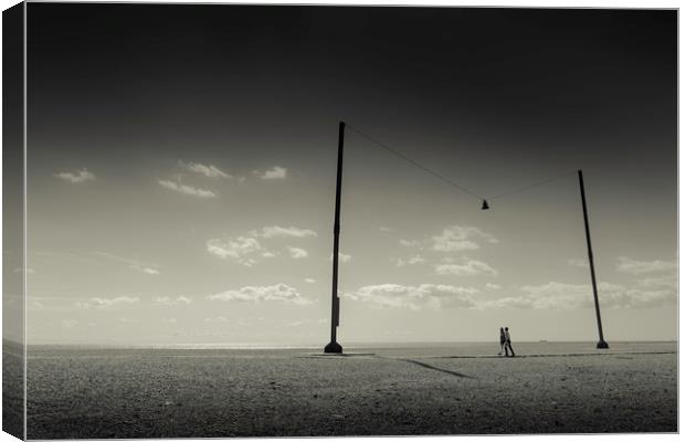 Folkestone Beach  Canvas Print by Ian Hufton