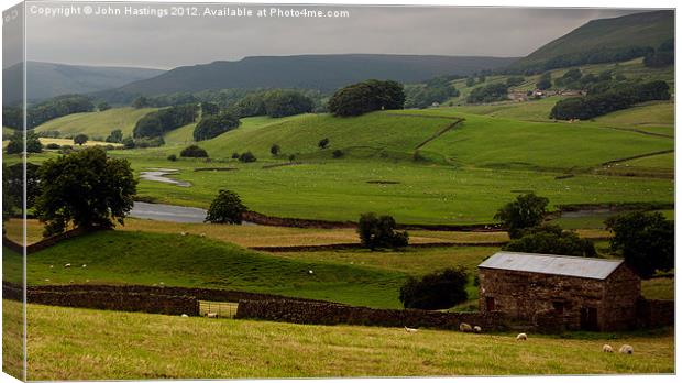 Serene Beauty of Wensleydale Canvas Print by John Hastings