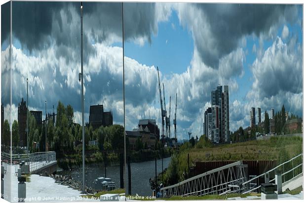 Clydeside Reflection Canvas Print by John Hastings